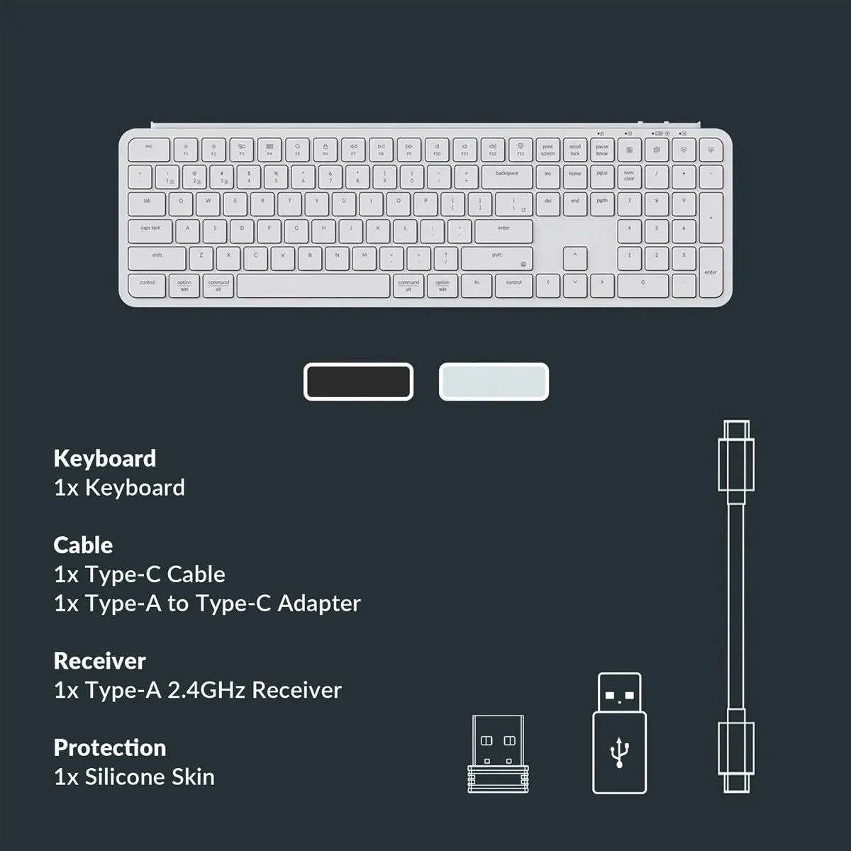 Клавіатура бездротова Keychron B6 Pro Ultra-Slim Ivory White (B6P-K8-UA) - мініатюра 5