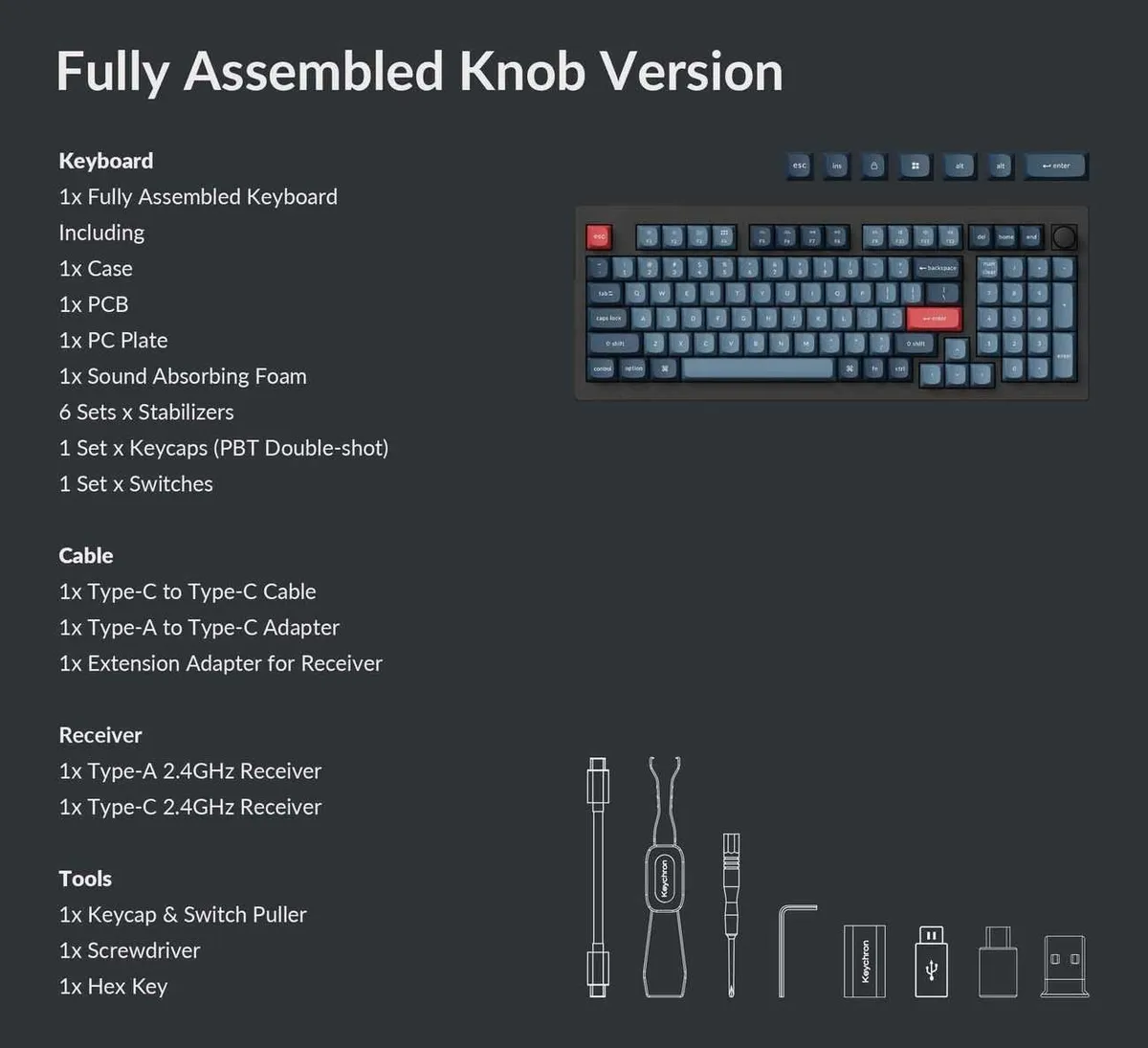 Клавіатура бездротова Keychron V5 Max 100Key (V5M-D3-UA) - мініатюра 8