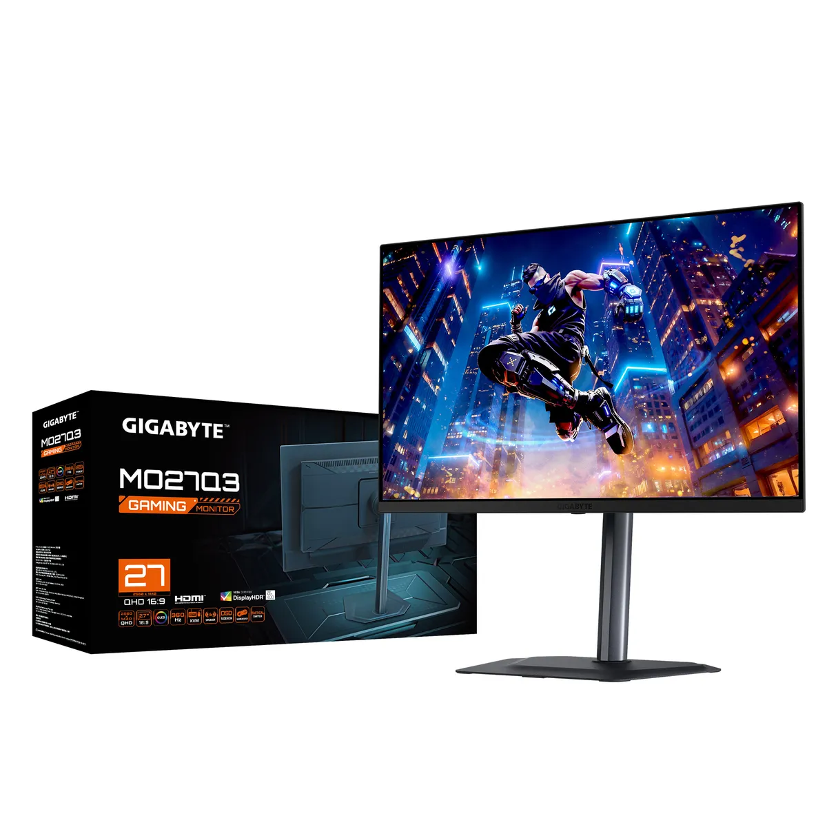 Монітор Gigabyte 27" Gaming MO27Q3 QD-OLED Black 360Hz - мініатюра 7