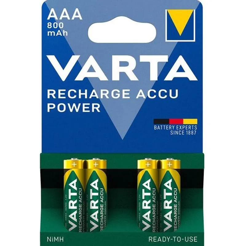 Акумулятор Varta Recharge Accu AAA/HR03 Ni-MH 800 mAh BL 4шт - зображення 1