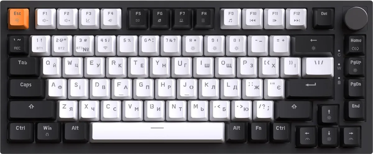 Клавіатура бездротова GamePro Asgard Valhalla QLAB Sakura Switch Black (MK160-B-QS-PRO) - зображення 1