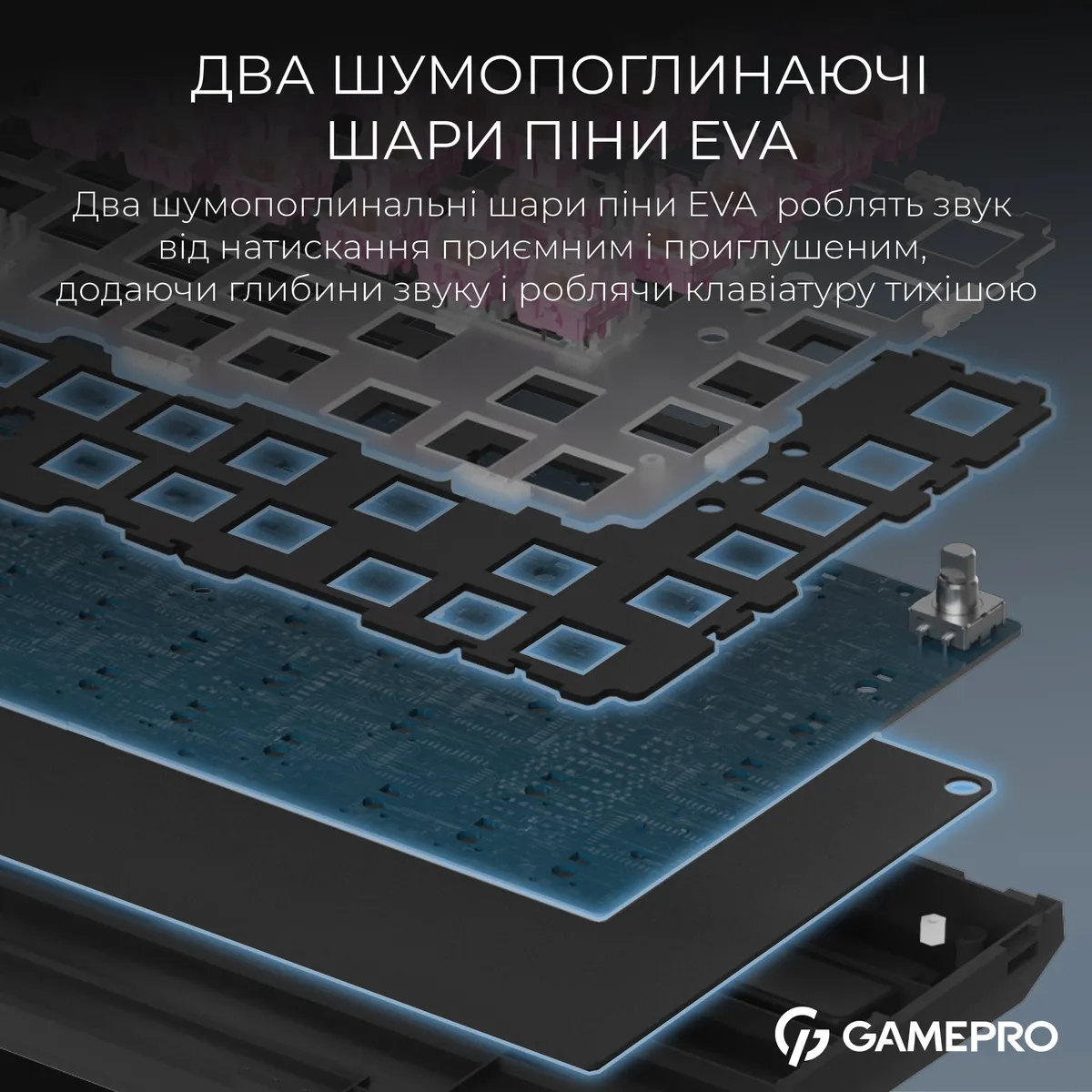 Клавіатура бездротова GamePro Asgard Valhalla QLAB Sakura Switch Black (MK160-B-QS-PRO) - мініатюра 12