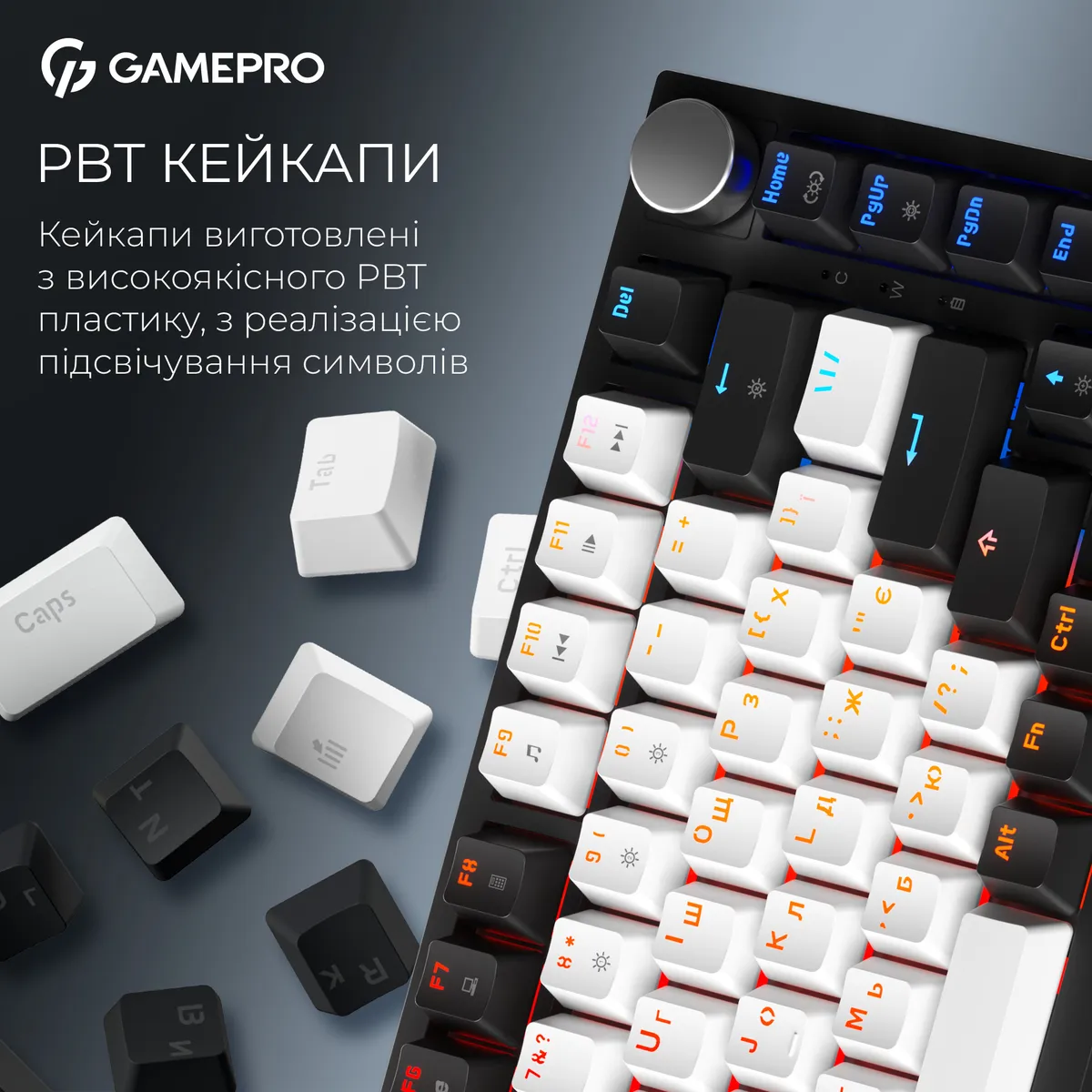 Клавіатура бездротова GamePro Asgard Valhalla QLAB Sakura Switch Black (MK160-B-QS-PRO) - мініатюра 13