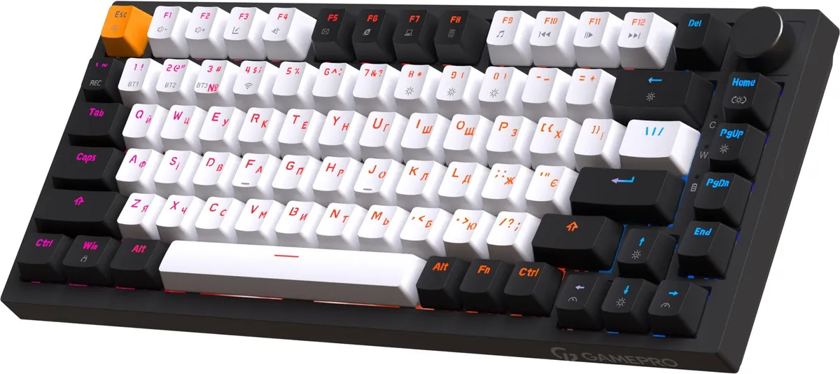 Клавіатура бездротова GamePro Asgard Valhalla QLAB Sakura Switch Black (MK160-B-QS-PRO) - мініатюра 2