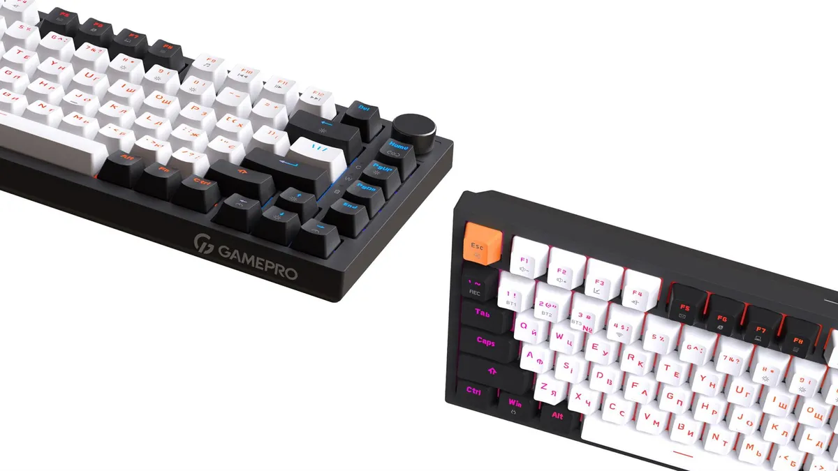 Клавіатура бездротова GamePro Asgard Valhalla QLAB Sakura Switch Black (MK160-B-QS-PRO) - мініатюра 4