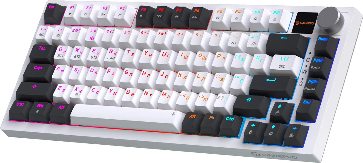 Клавіатура бездротова GamePro Asgard Valhalla QLAB Sakura Switch White With Display (MK160-W-D-QS-PRO) - мініатюра 3