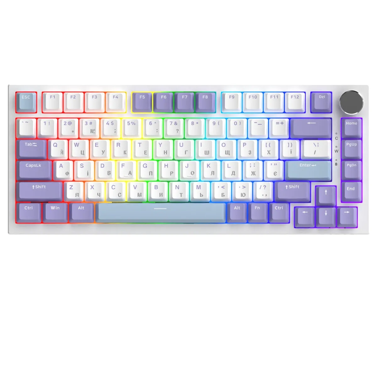 Клавіатура Ajazz AK820 Sea Salt Switch White USB-C (AK820-SS-PWB) - зображення 1