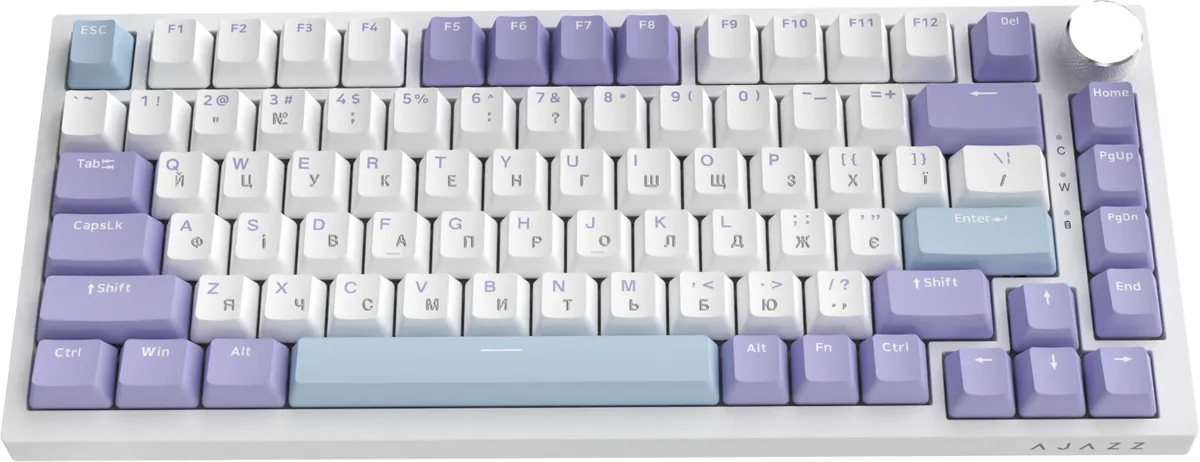 Клавіатура Ajazz AK820 Sea Salt Switch White USB-C (AK820-SS-PWB) - мініатюра 2