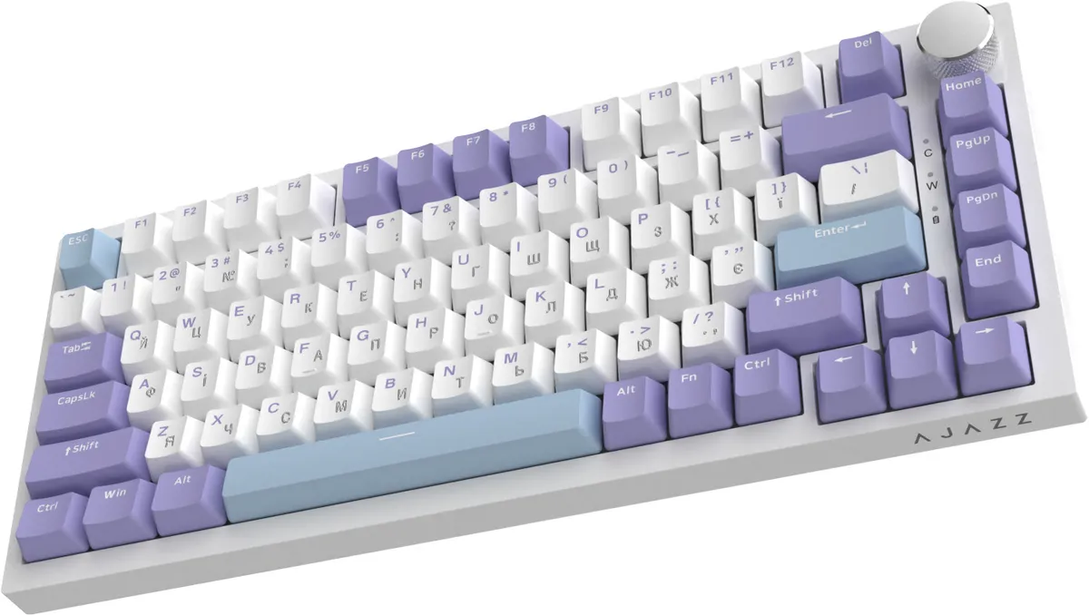Клавіатура Ajazz AK820 Sea Salt Switch White USB-C (AK820-SS-PWB) - мініатюра 3