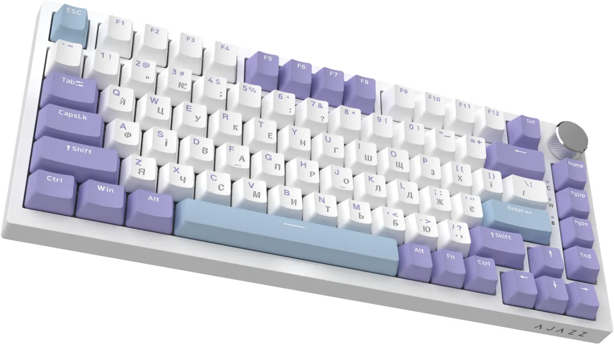 Клавіатура Ajazz AK820 Sea Salt Switch White USB-C (AK820-SS-PWB) - мініатюра 4