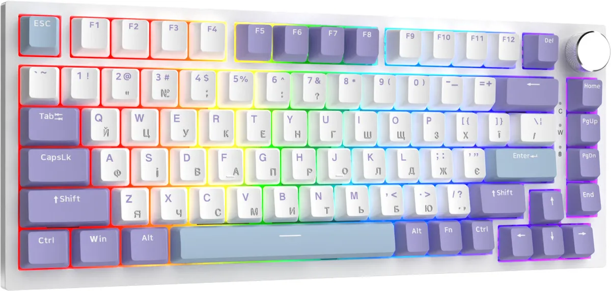 Клавіатура Ajazz AK820 Sea Salt Switch White USB-C (AK820-SS-PWB) - мініатюра 5