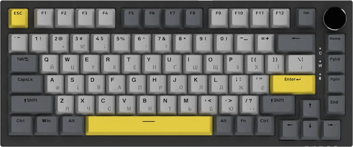 Клавіатура Ajazz AK820 Sea Salt Switch Black USB-C (AK820-SS-BGY) - мініатюра 3