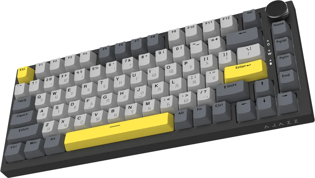 Клавіатура Ajazz AK820 Sea Salt Switch Black USB-C (AK820-SS-BGY) - мініатюра 4