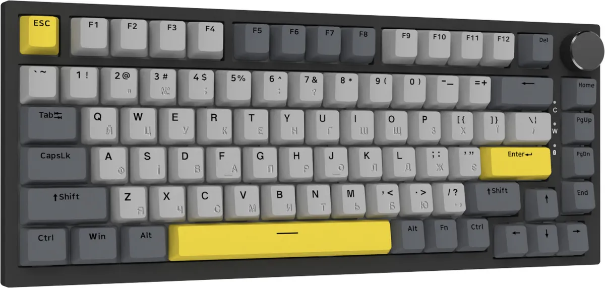 Клавіатура Ajazz AK820 Sea Salt Switch Black USB-C (AK820-SS-BGY) - мініатюра 5