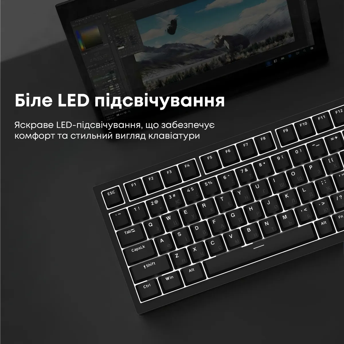 Клавіатура Ajazz AK820 Red Switch Black USB-C (AK820-R-B) - мініатюра 14