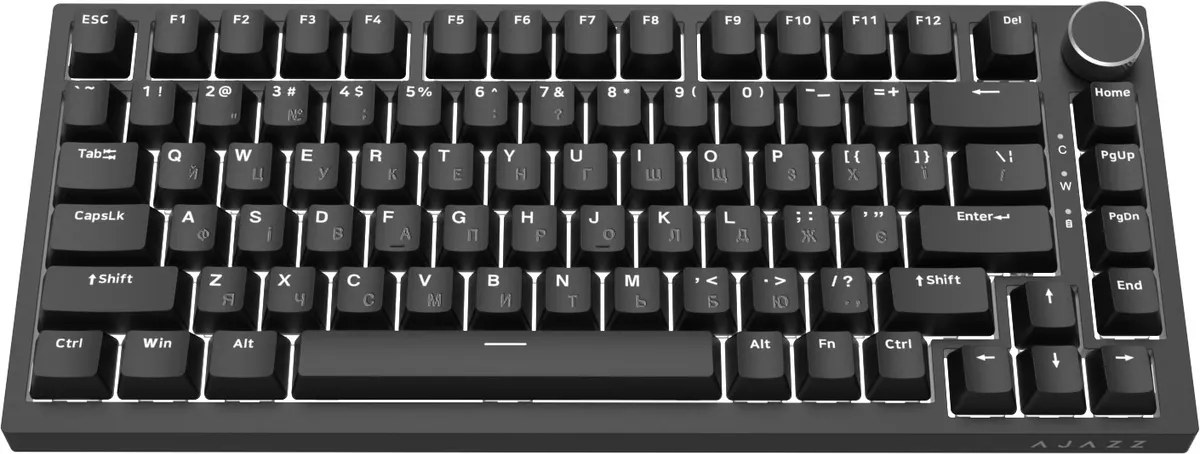 Клавіатура Ajazz AK820 Red Switch Black USB-C (AK820-R-B) - мініатюра 3