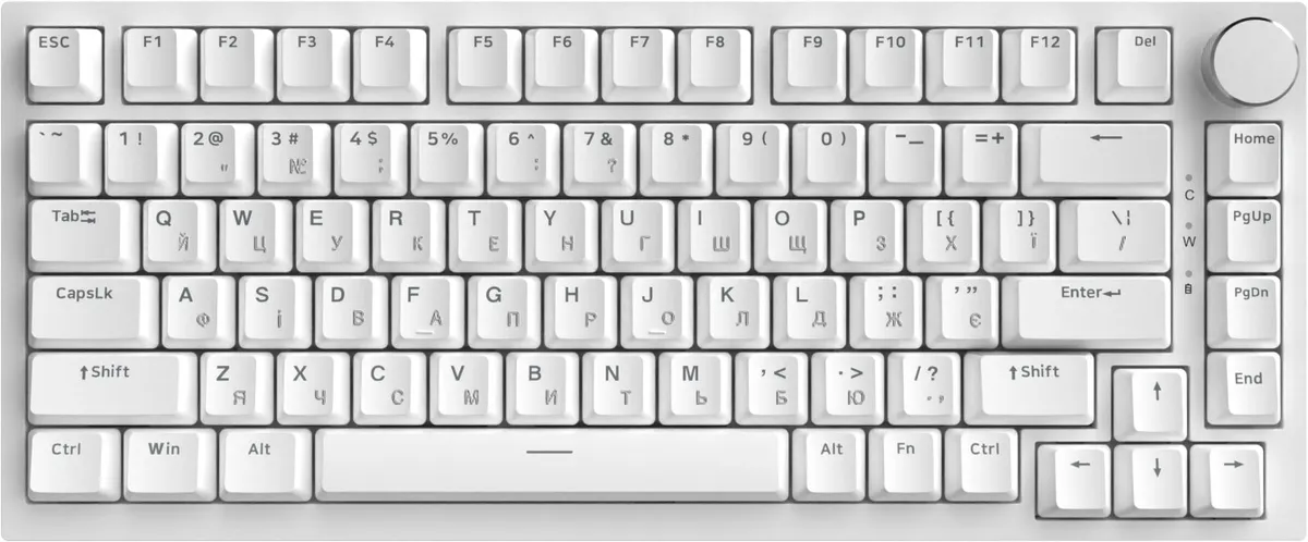 Клавіатура Ajazz AK820 Red Switch White USB-C (AK820-R-W) - мініатюра 2