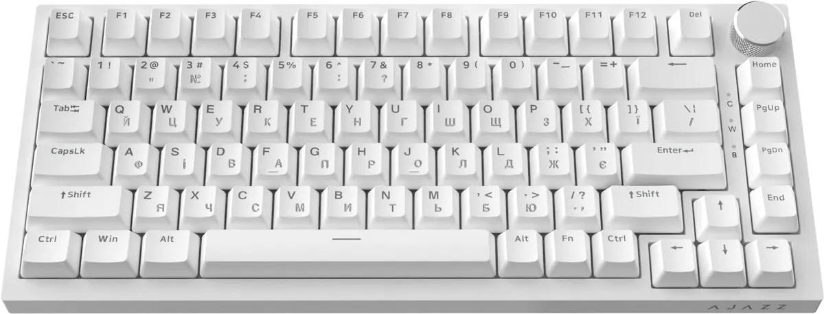 Клавіатура Ajazz AK820 Red Switch White USB-C (AK820-R-W) - мініатюра 3
