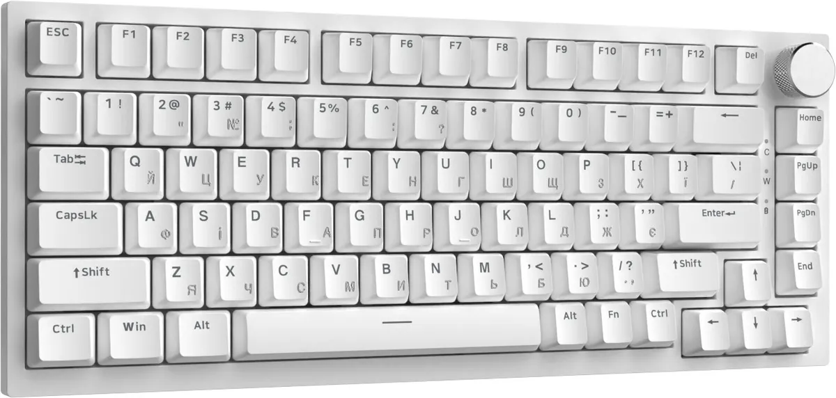 Клавіатура Ajazz AK820 Red Switch White USB-C (AK820-R-W) - мініатюра 4