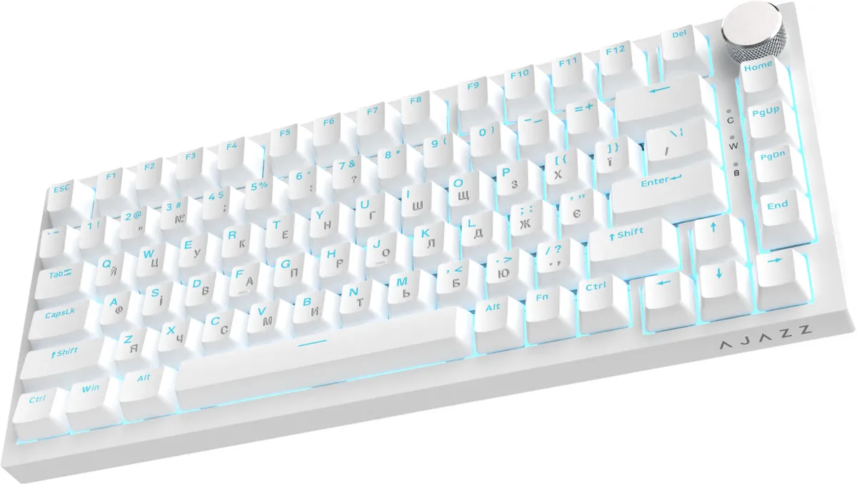 Клавіатура Ajazz AK820 Red Switch White USB-C (AK820-R-W) - мініатюра 5