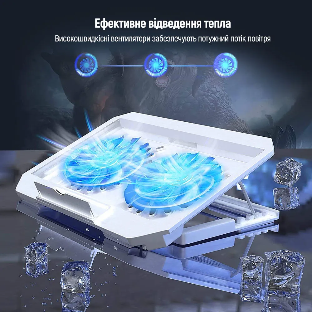 Охолоджуюча пiдставка для ноутбука ColorWay Cooling Laptop Q100, 10-17” (CW-CLQ100) - мініатюра 7