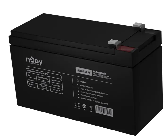 Акумуляторна батарея Njoy HR09122F 12V 9AH (BTVACIUOCTD2FBT01B) AGM - мініатюра 2