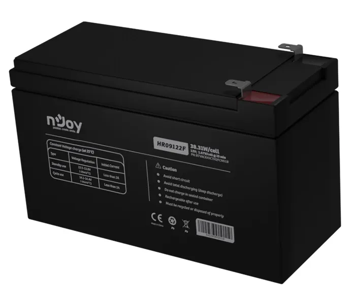 Акумуляторна батарея Njoy HR09122F 12V 9AH (BTVACIUOCTD2FBT01B) AGM - мініатюра 3