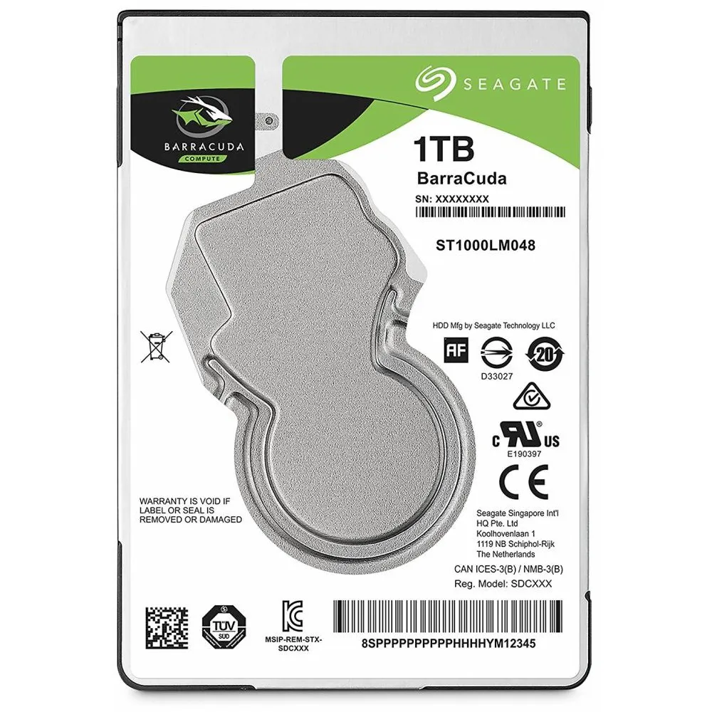 Накопичувач HDD 2.5" SATA 1.0TB Seagate BarraCuda 5400rpm 128MB (ST1000LM048) - мініатюра 3