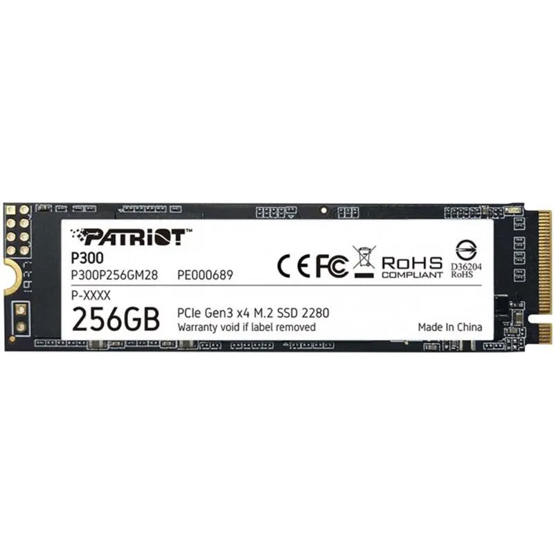 Накопичувач SSD  256GB Patriot P300 M.2 2280 PCIe 3.0 x4 NVMe TLC (P300P256GM28) - зображення 1