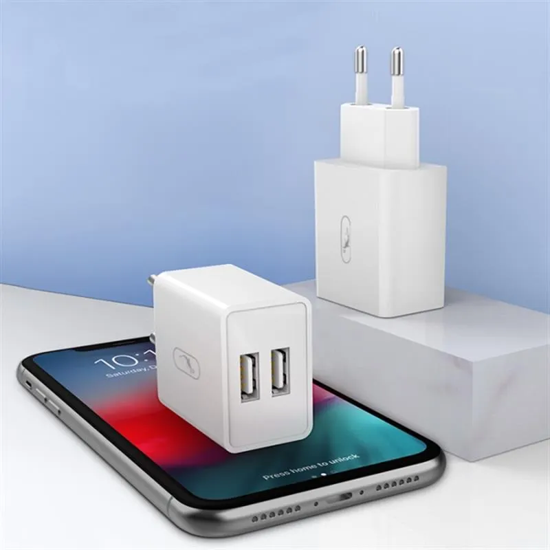 Зарядний пристрій SkyDolphin SC30L (2USB, 2.1A) White (MZP-000112) + кабель Lightning - мініатюра 3