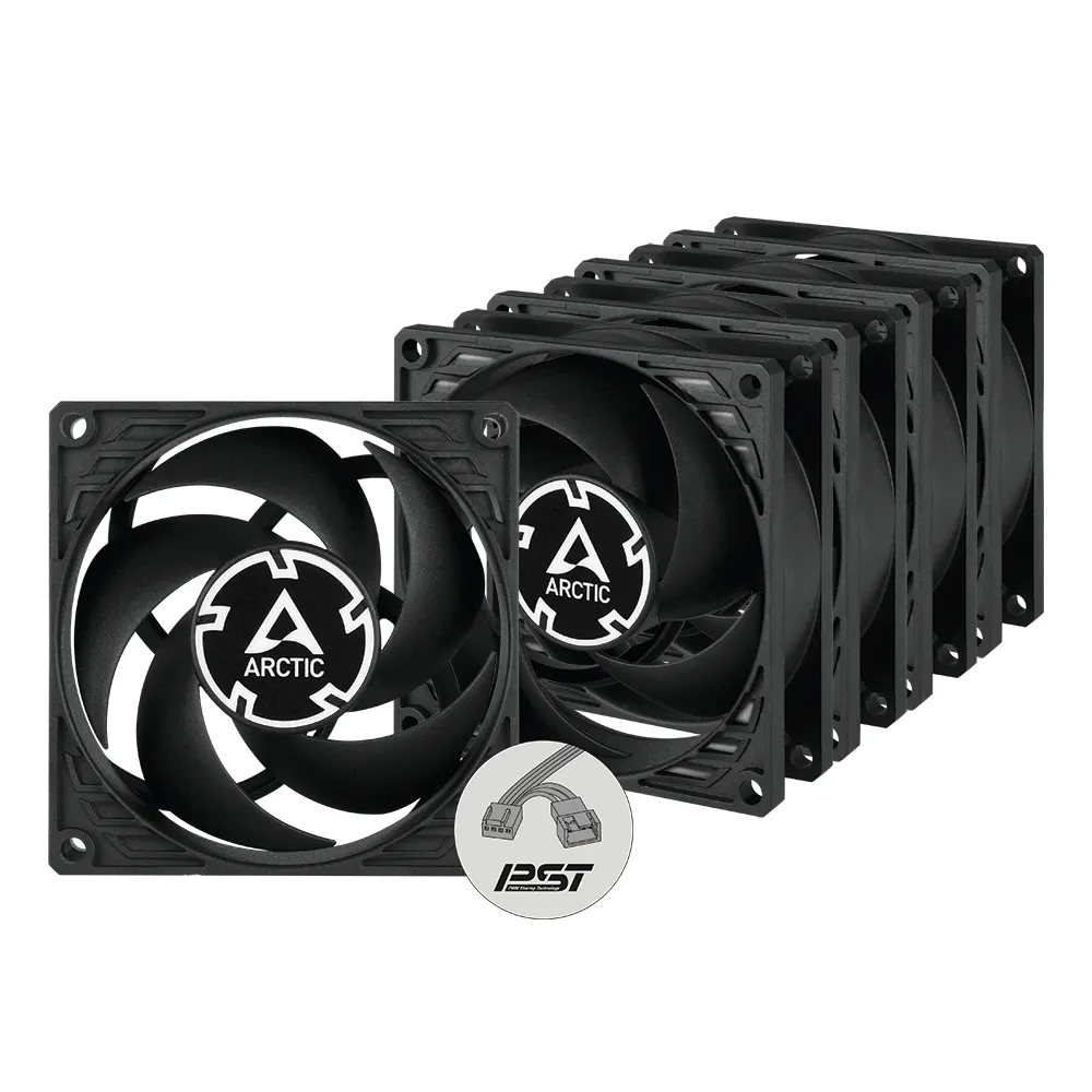 Вентилятор Arctic P8 PWM PST Black - 5 Pack (ACFAN00154A) - мініатюра 2
