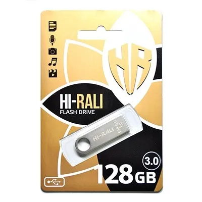Флеш-накопичувач USB3.0 128GB Hi-Rali Shuttle Series Silver (HI-128GB3SHSL) - мініатюра 2
