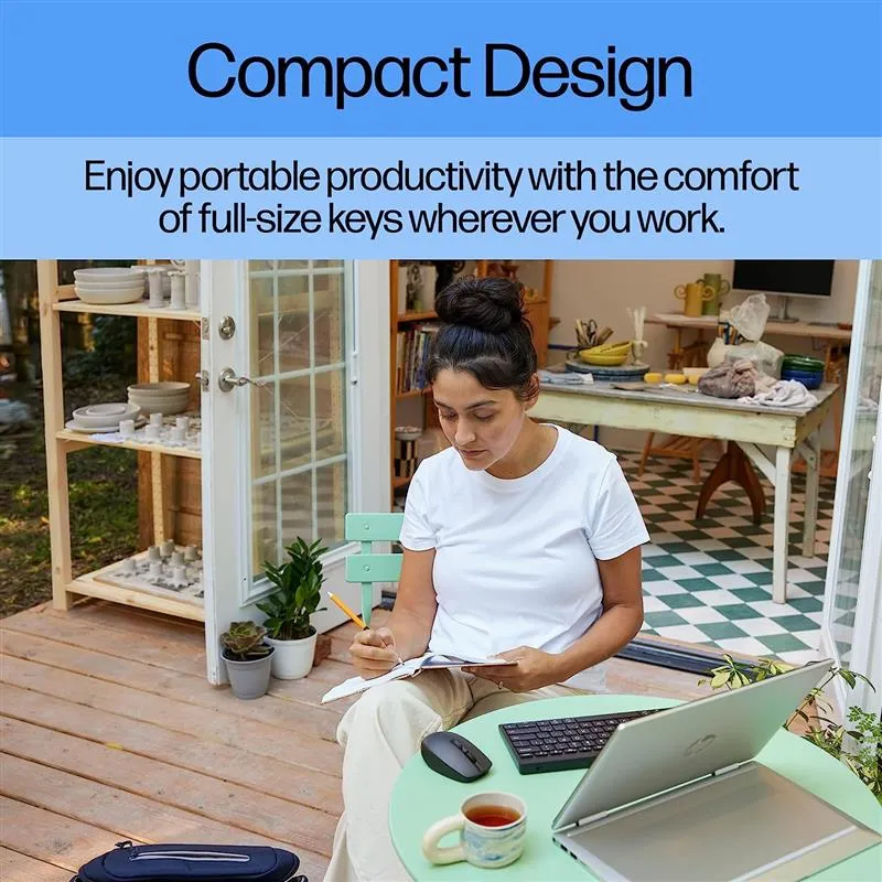 Клавіатура беспроводная HP 350 Compact Multi-Device BT Black (692S8AA)  - мініатюра 8