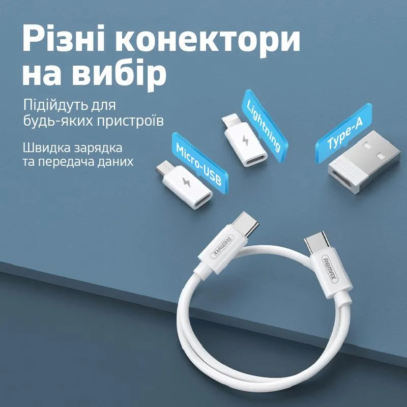 Кабель Remax Wanbo Series з кейсом і перехідниками 6в1 60W White (RC-190) - мініатюра 3