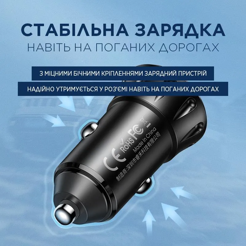 Автомобільний зарядний пристрій Remax Vanguard Series 2xUSB 2.4A Black (RCC-236) - мініатюра 3