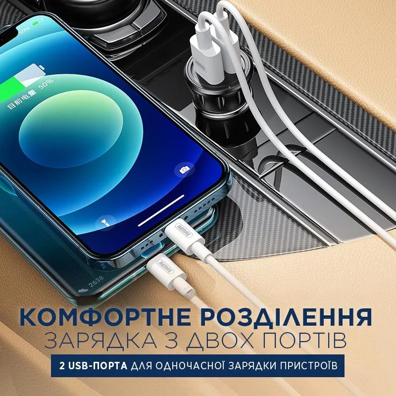 Автомобільний зарядний пристрій Remax Vanguard Series 2xUSB 2.4A Black (RCC-236) - мініатюра 4