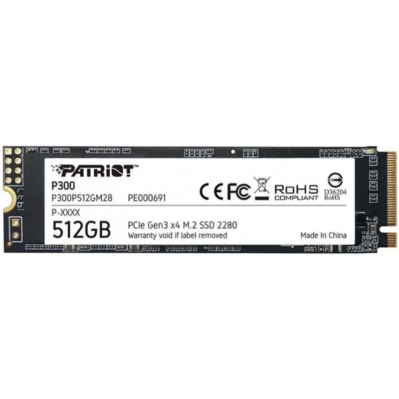 Накопичувач SSD  512GB Patriot P300 M.2 2280 PCIe 3.0 x4 NVMe TLC (P300P512GM28) - зображення 1