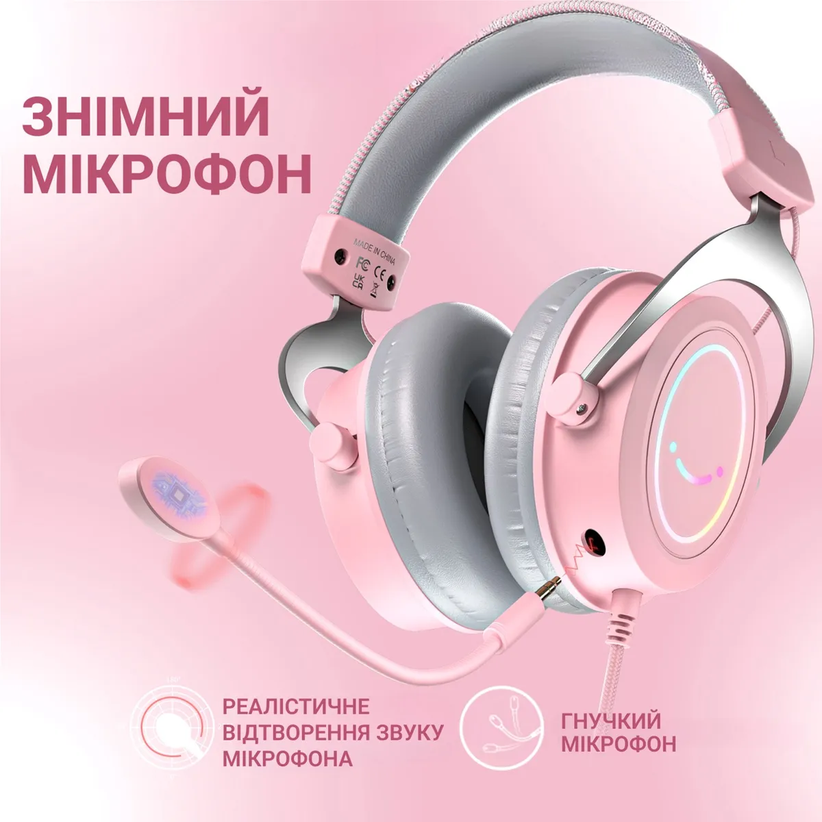 Гарнітура Fifine RGB H3P Pink - мініатюра 10