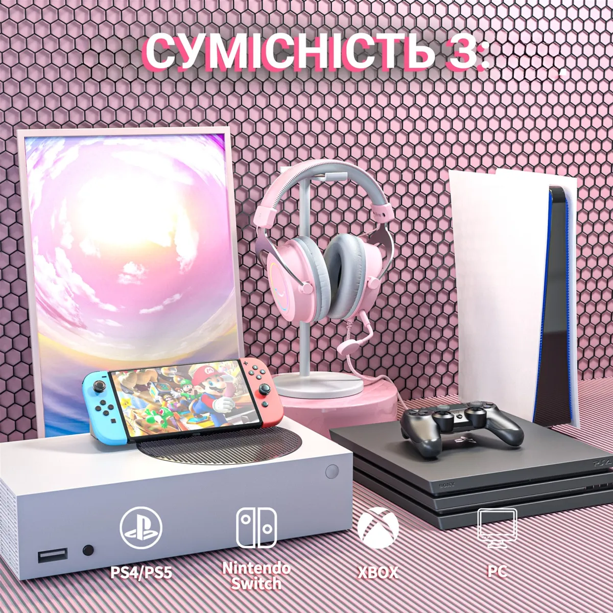 Гарнітура Fifine RGB H3P Pink - мініатюра 7