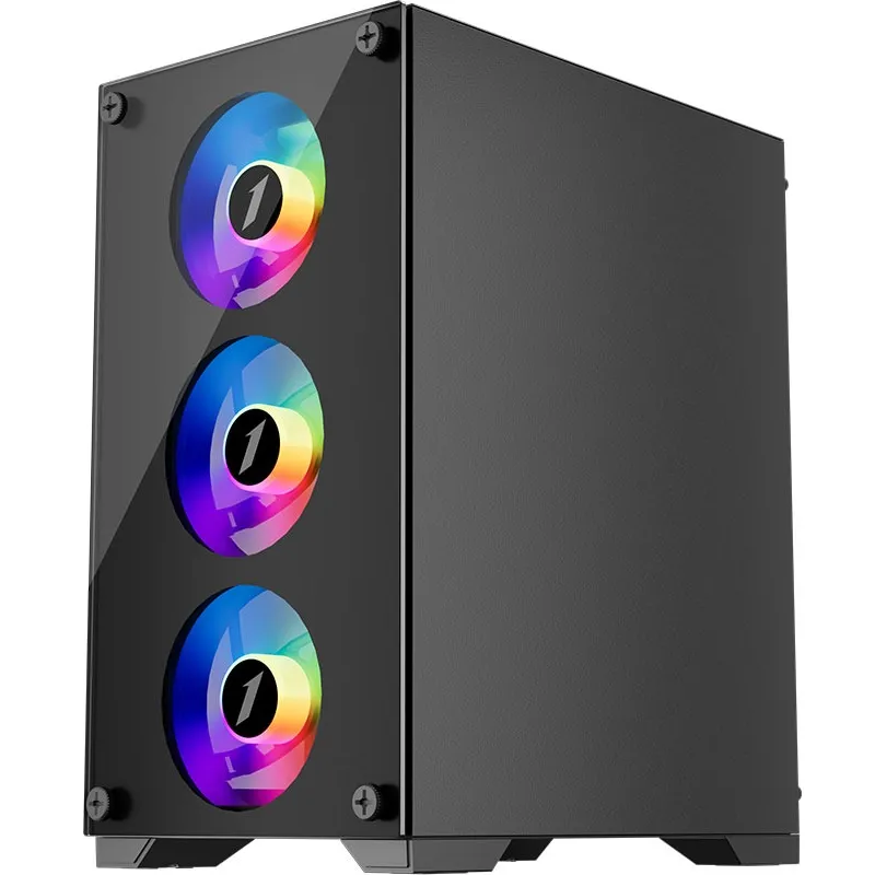 Корпус 1stPlayer X2-M-BK-4F1-PS-600FK-EU Black 600W - мініатюра 3