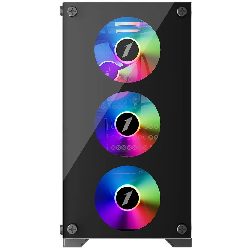 Корпус 1stPlayer X2-M-BK-4F1-PS-600FK-EU Black 600W - мініатюра 4
