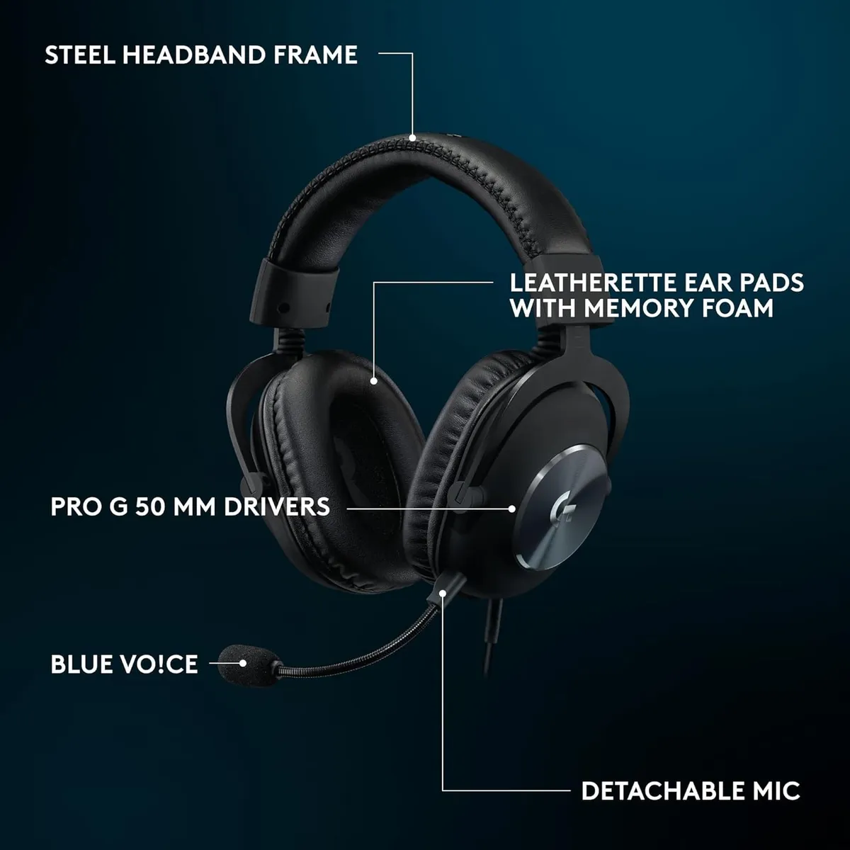 Гарнитура Logitech G Pro X SE Black (981-001470) - мініатюра 4