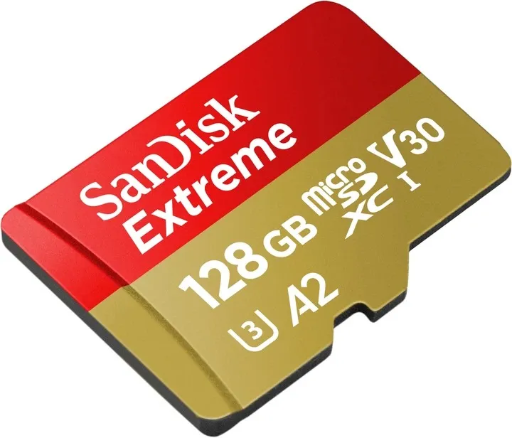 Карта пам`ятi MicroSDXC 128GB UHS-I/U3 Class 10 SanDisk Extreme A2 R190/W90MB/s (SDSQXAA-128G-GN6MN) - мініатюра 2