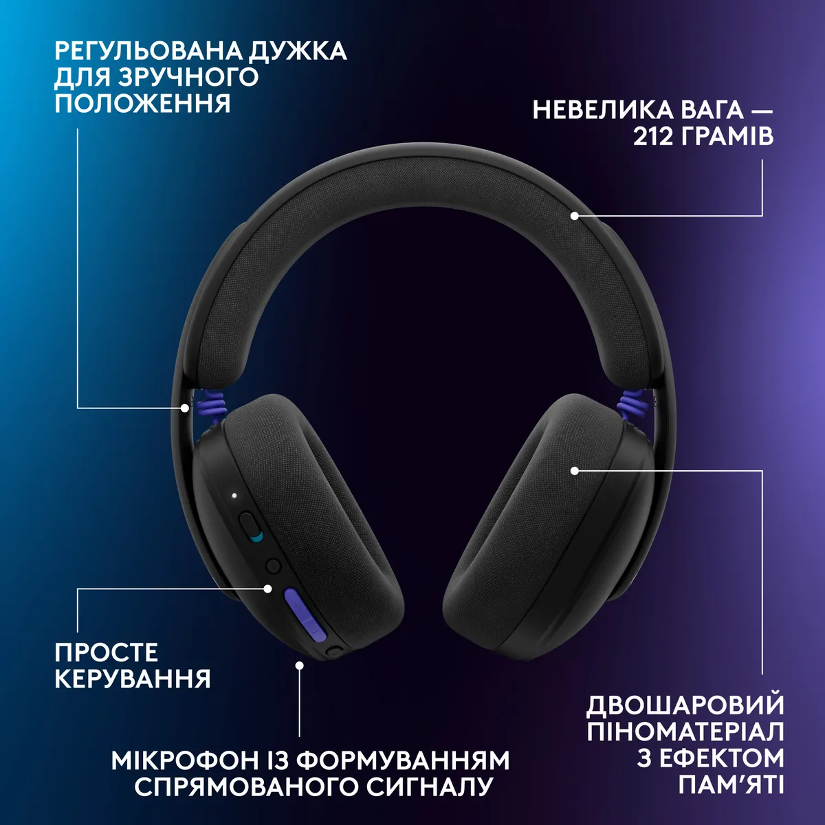 Гарнітура Logitech G325 Lightspeed Black (981-001524) - мініатюра 9
