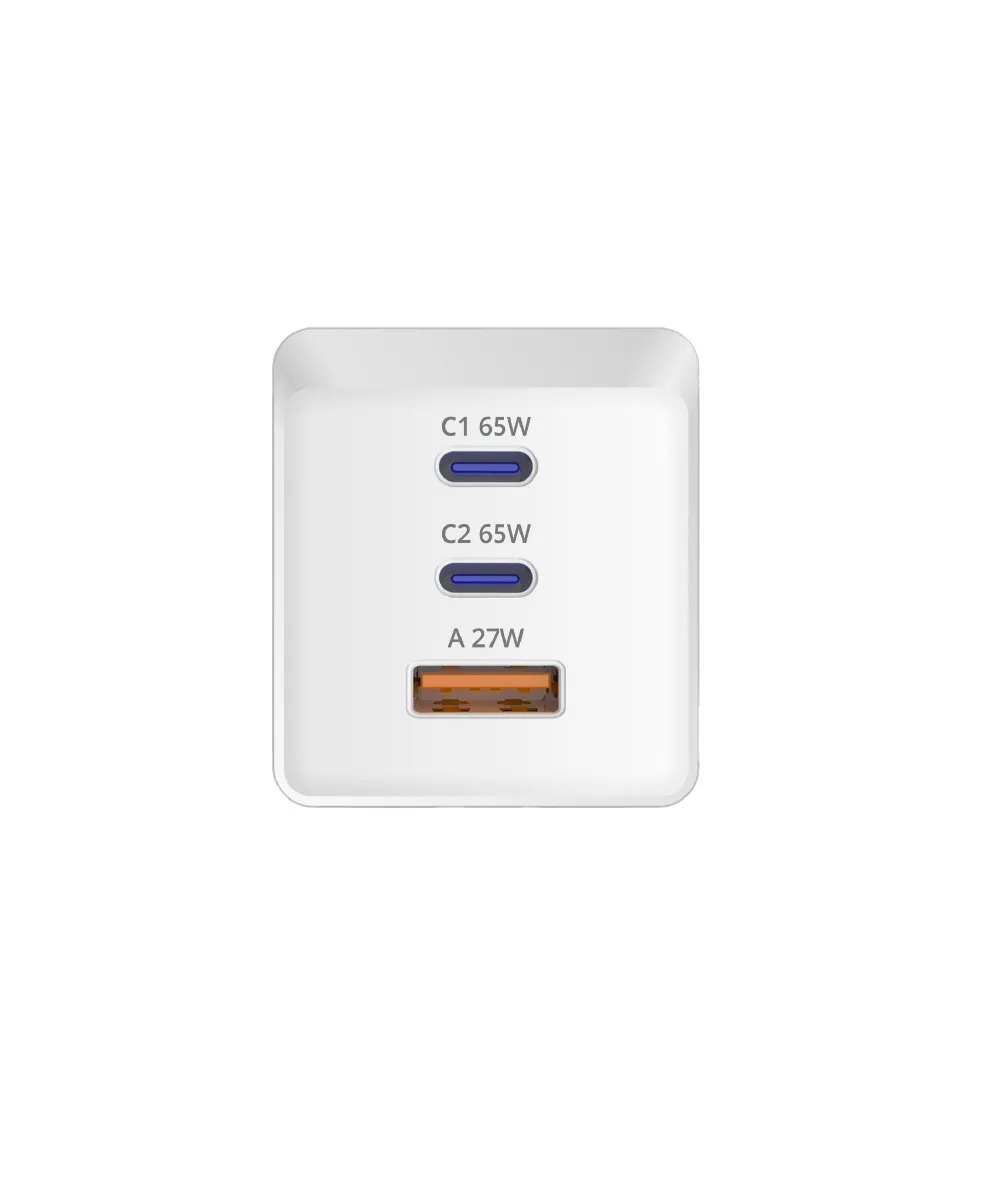 Мережевий зарядний пристрій Sigma mobile X-power 65W GaN, PD, QC (2xUSB-C + 1xUSB-A) White (PS65-01) - мініатюра 11