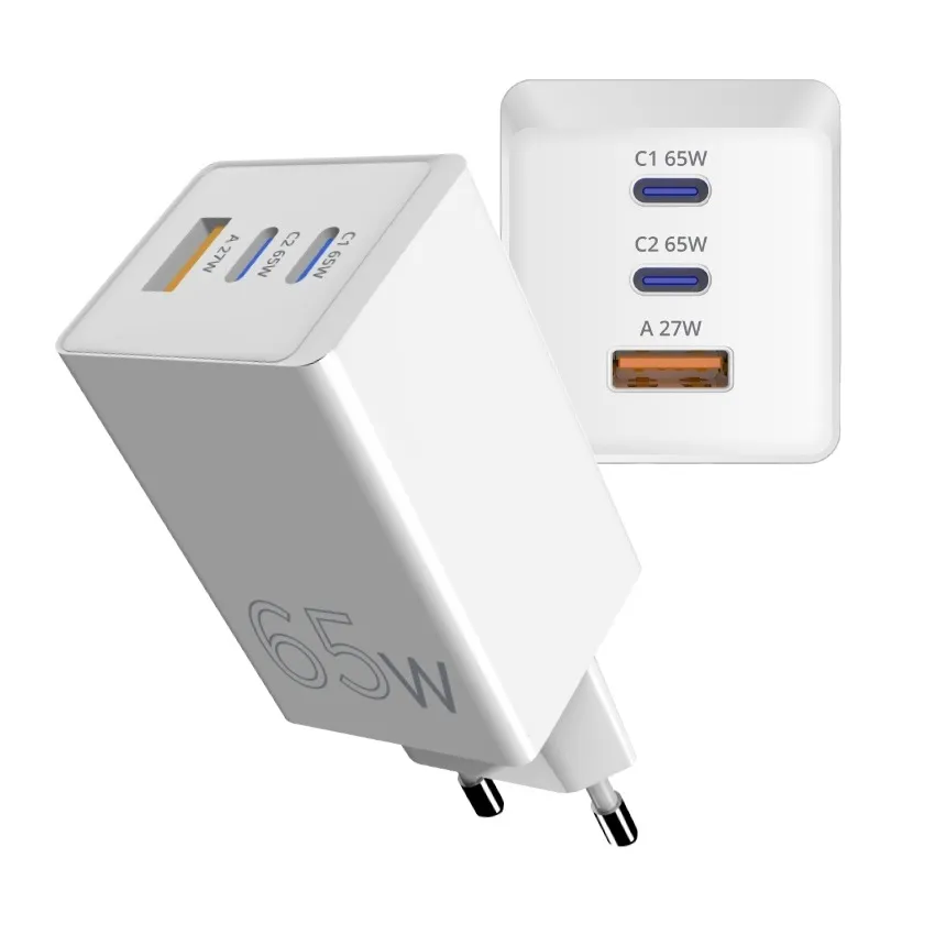 Мережевий зарядний пристрій Sigma mobile X-power 65W GaN, PD, QC (2xUSB-C + 1xUSB-A) White (PS65-01) - мініатюра 13