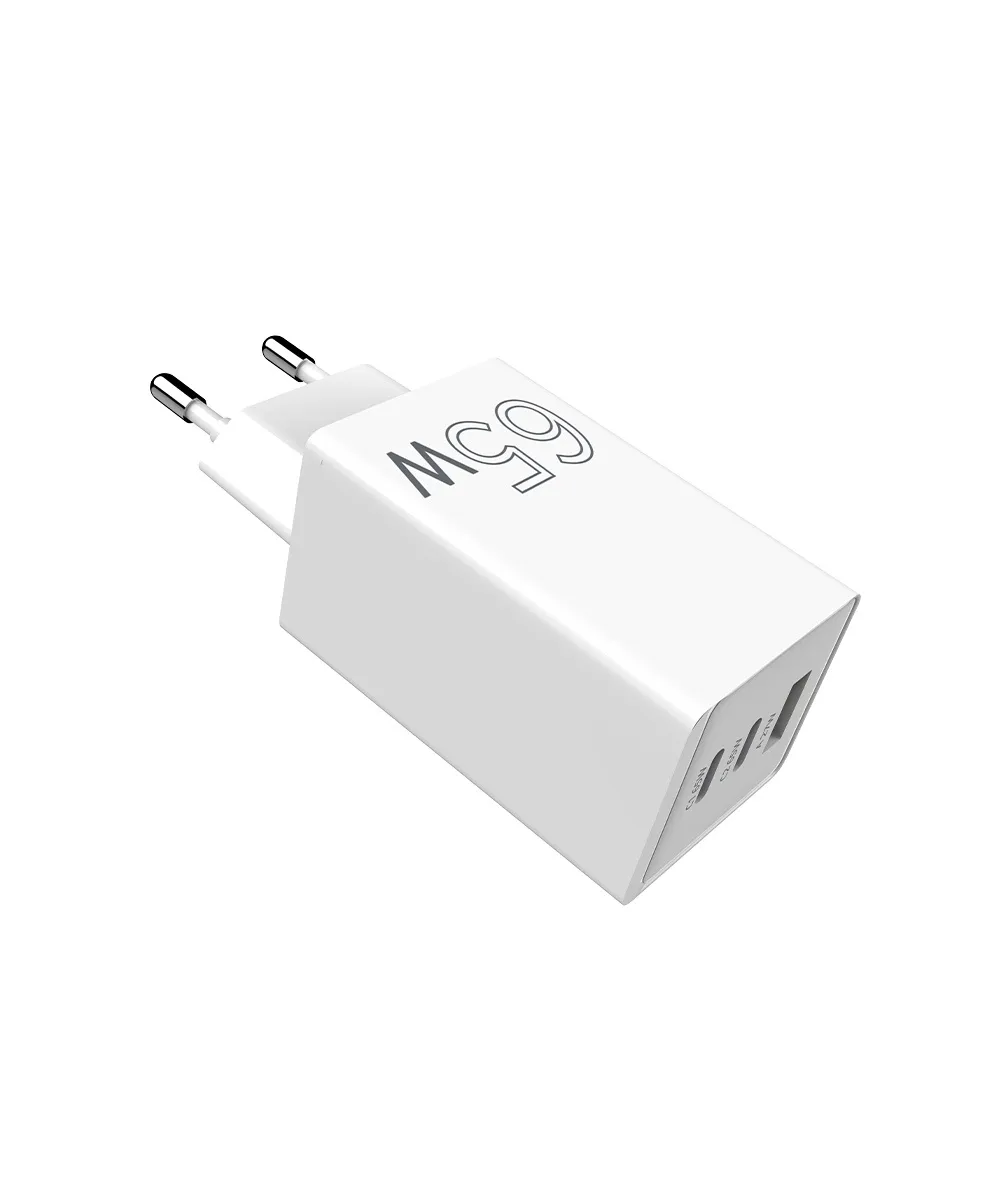 Мережевий зарядний пристрій Sigma mobile X-power 65W GaN, PD, QC (2xUSB-C + 1xUSB-A) White (PS65-01) - мініатюра 7