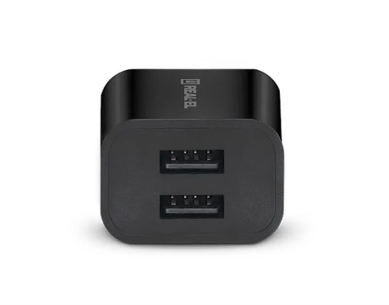 Мережевий зарядний пристрій REAL-EL CH-210 (2USB, 2.1A) Black - мініатюра 5