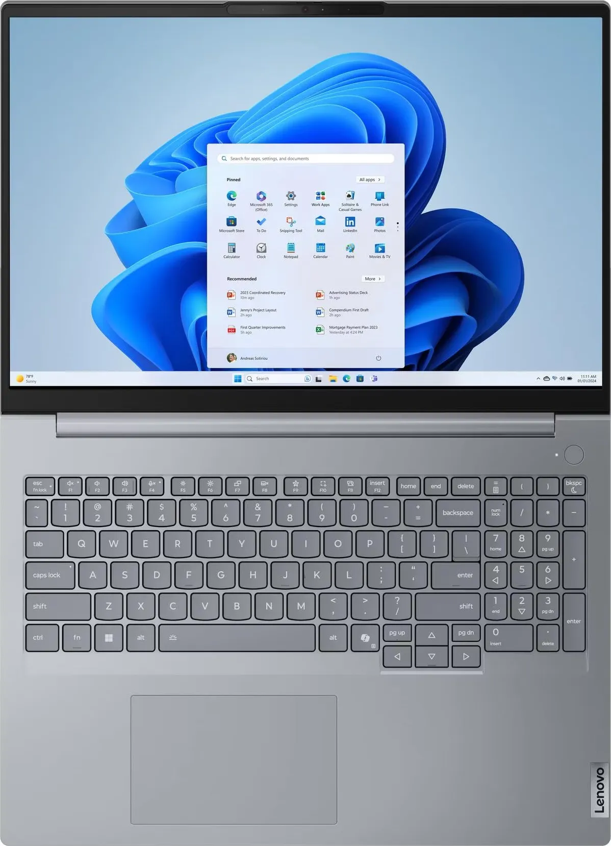 Ноутбук Lenovo ThinkBook 16 G9 IRL (21US005VRA) Arctic Grey - мініатюра 8