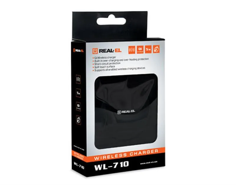 Бездротовий зарядний пристрій REAL-EL WL-710 1.5A 5W Black - мініатюра 9